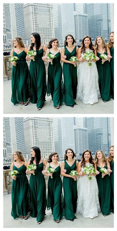 emerald green bridesmaid dresses with sleeves