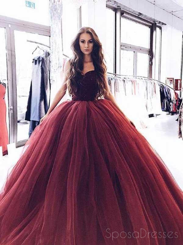 ball gown maroon