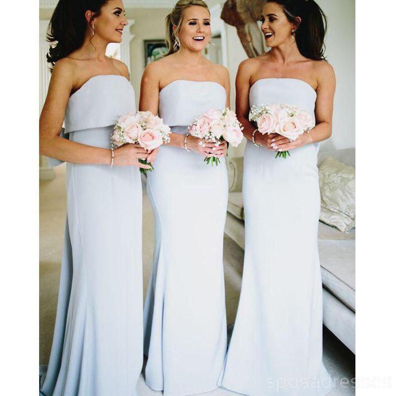 grey long bridesmaid dresses
