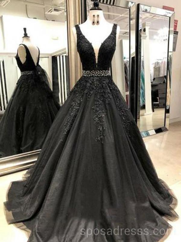 black a line prom dress