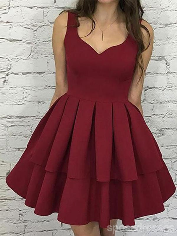 red silk hoco dress