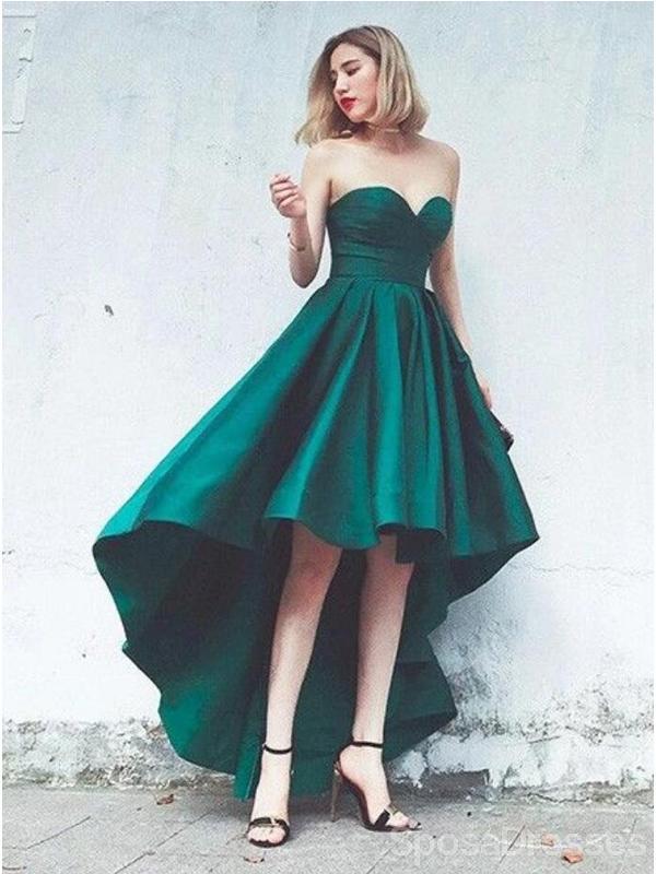 emerald green short formal dress