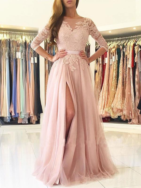 pink and gold long dress