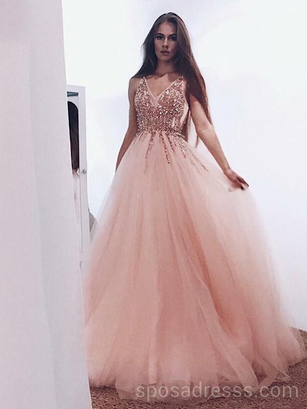 peach and rose gold dress