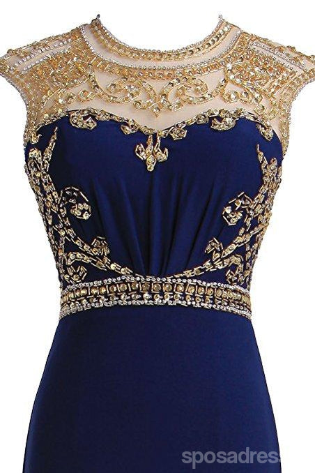 blue and gold ball gown