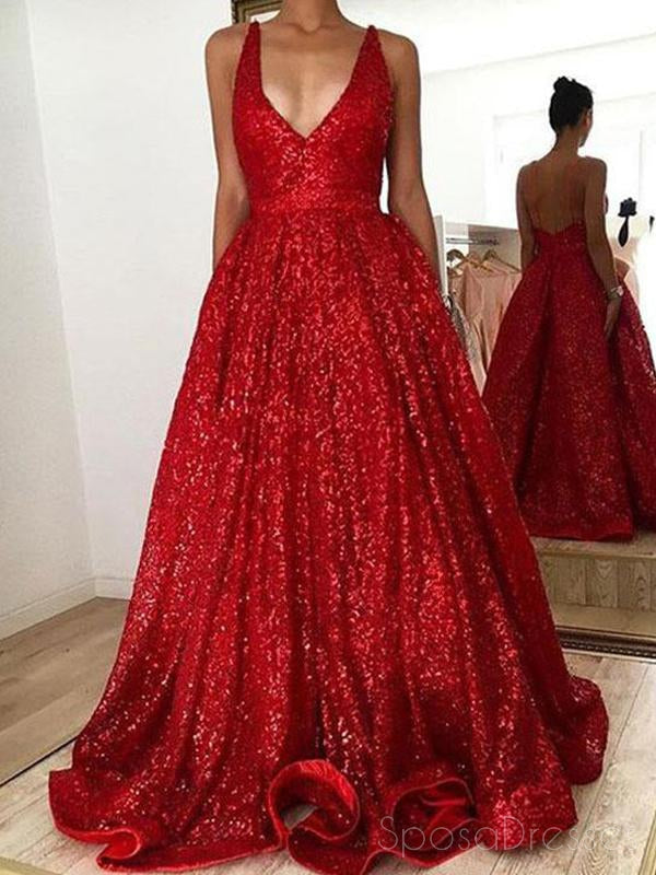 red sparkly evening dress