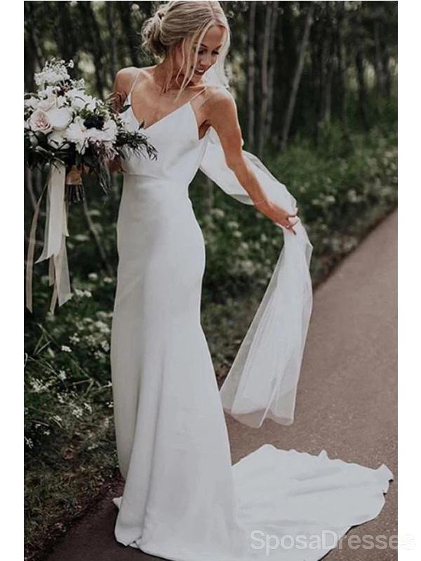 simple wedding dress with straps