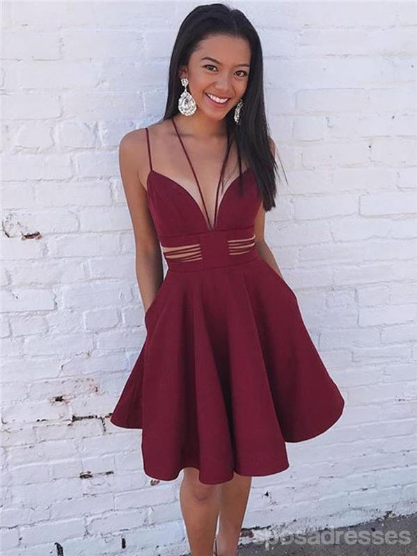 dark red hoco dresses