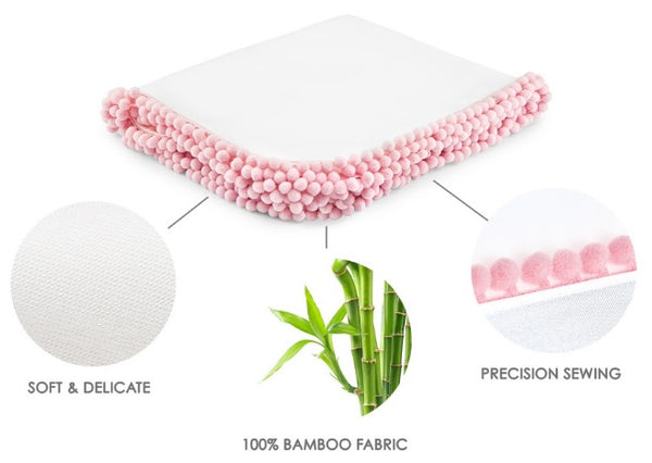Bamboo Blanket with Pompoms Information