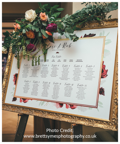 wedding table plan elegant