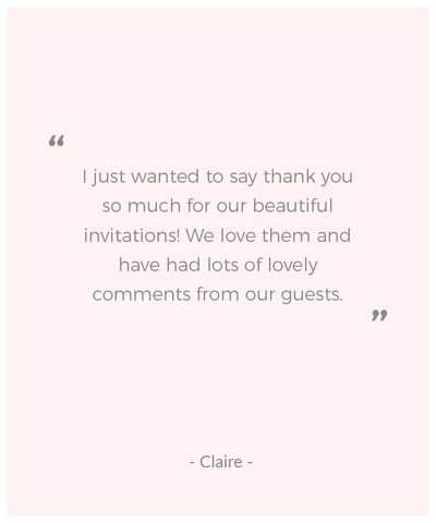 wedding invitation feedback