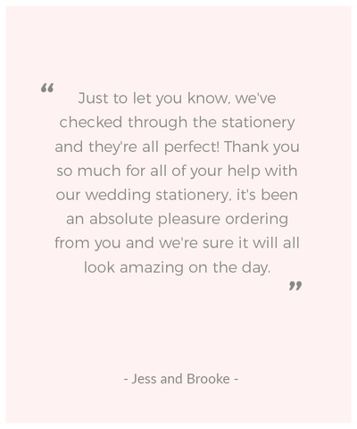 review wedding invite