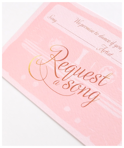 request a song card for weddings