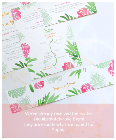 tropical wedding invitation review