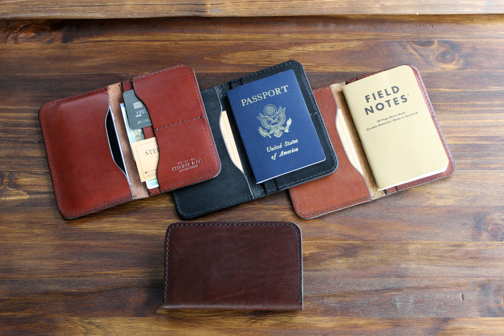 Steurer & Co. Boone Journal Pocket Wallet.  Handmade Small Batch Leather Goods. SteurerJacoby Gold Bag Designer.