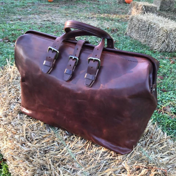 Jefferson Overnight Bag in Veggie Tan Thoroughbred