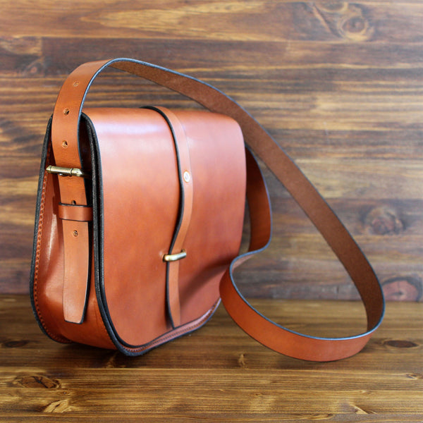 Steurer & Co. Fayette Saddle Bag, Leather Cross Body Bag, Handmade Leather Bags, Totes, Satchels and Accessories, Bridle Leather, Latigo Leather