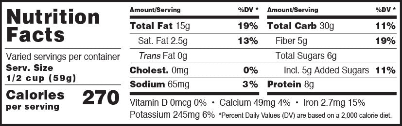 Classic Granola Nutrition Facts