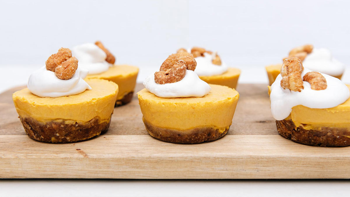 Mini No-Bake Pumpkin Cheesecake