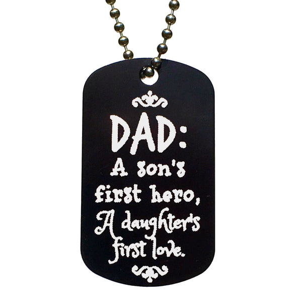 father daughter dog tag necklace