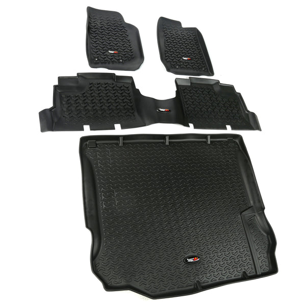 Floor Liner Kit Black 2011 18 Jeep 4 Door Wrangler 12988 04