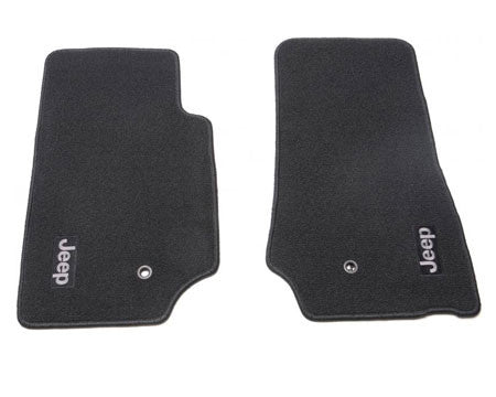 Black Front Floor Mats For Wrangler 2 Piece 82214203 Jeep World