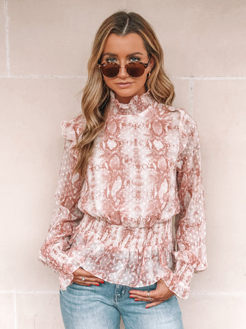 snake skin blouse