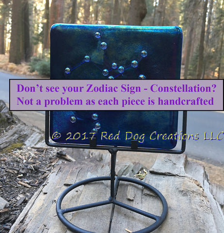 Aries Constellation - Zodiac Sign - Fused Glass