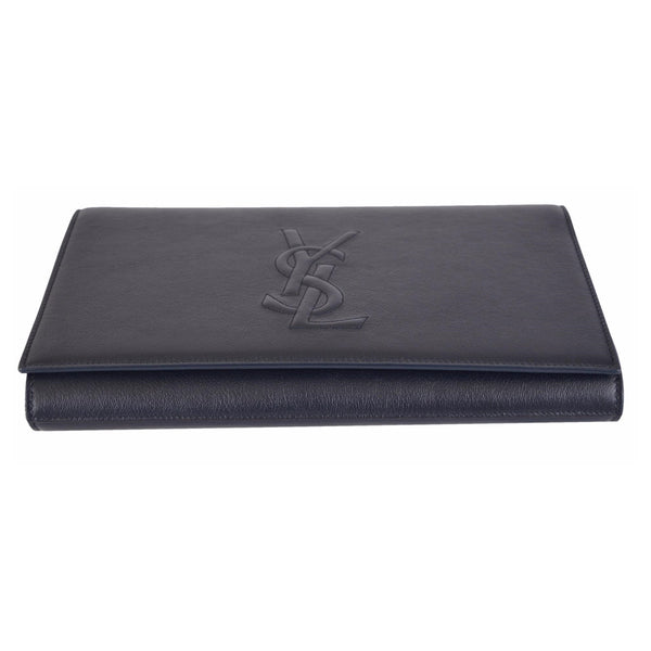 ysl navy clutch