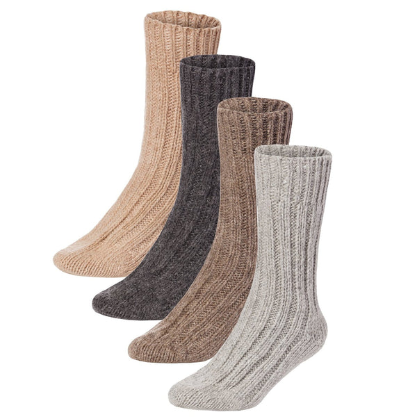 Grays Colors US Size EU 47-50 BRUBAKER 4 Pairs Thick Cashmere Socks 
