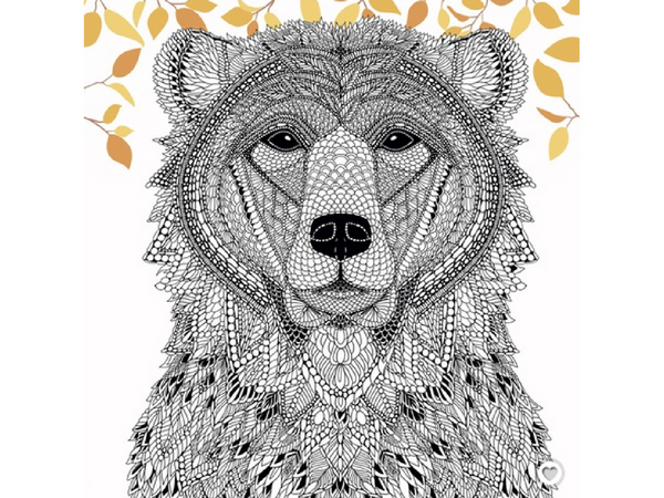 detailed-adult-coloring-pages-bear