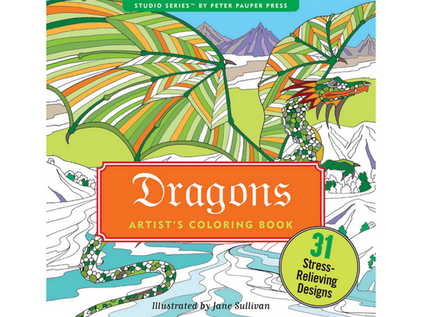 dragons adult coloring book