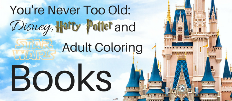 disney harry potter and star wars adult coloring books