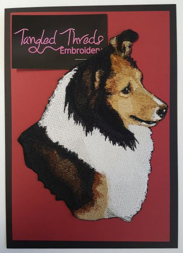 Shetland Sheepdog Sheltie Embroidered Hand Towel