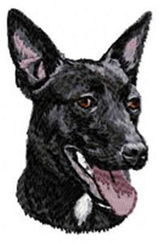 Australian Kelpie Embroidered Patch & Hat Red