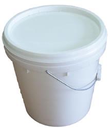 large plastic bucket with lid