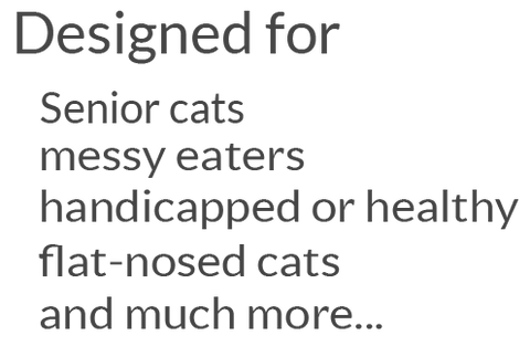 the CAT TONGUE for senior cats messy eaters handicapped healthy