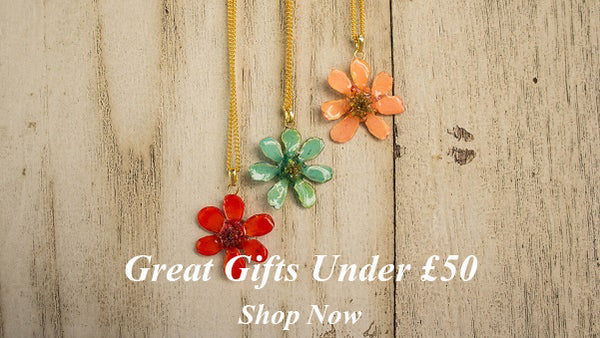 Great Jewellery Gifts Crafted from Real Flowers and Leaves for under £50