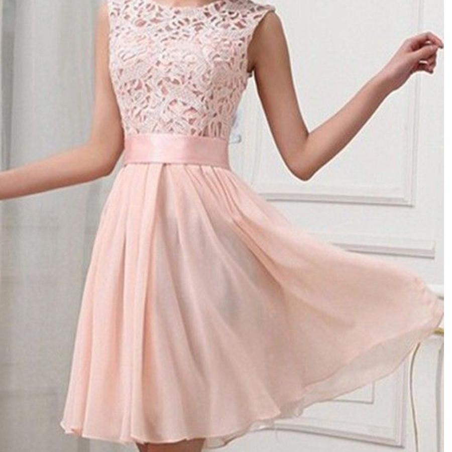 simple light pink dress