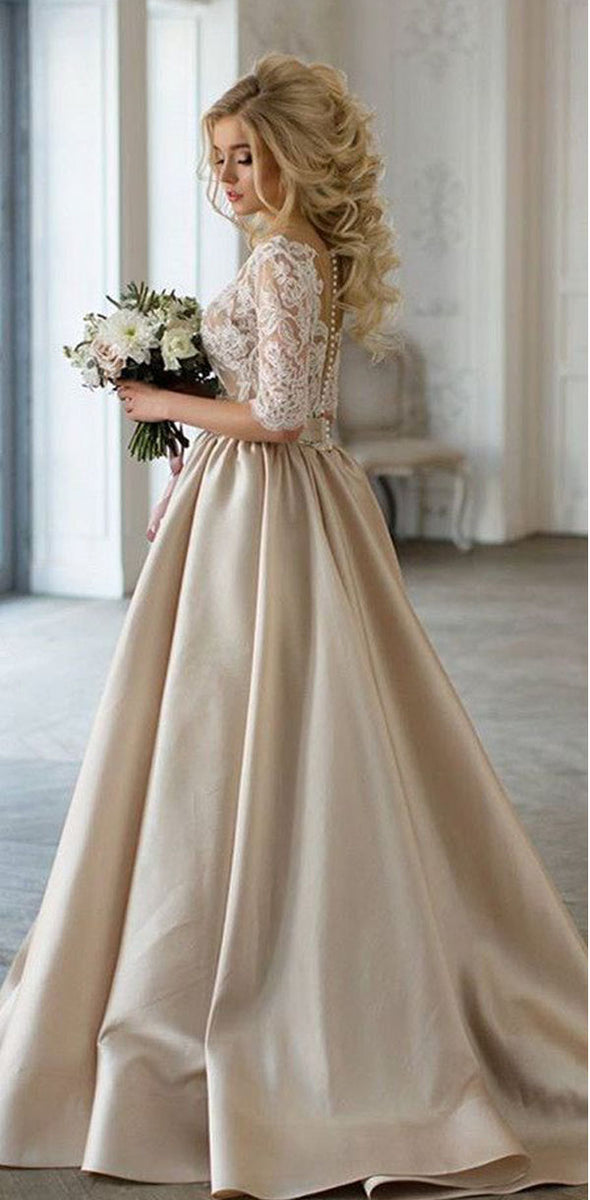 new simple wedding dress
