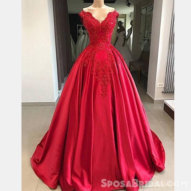 red lace satin dress