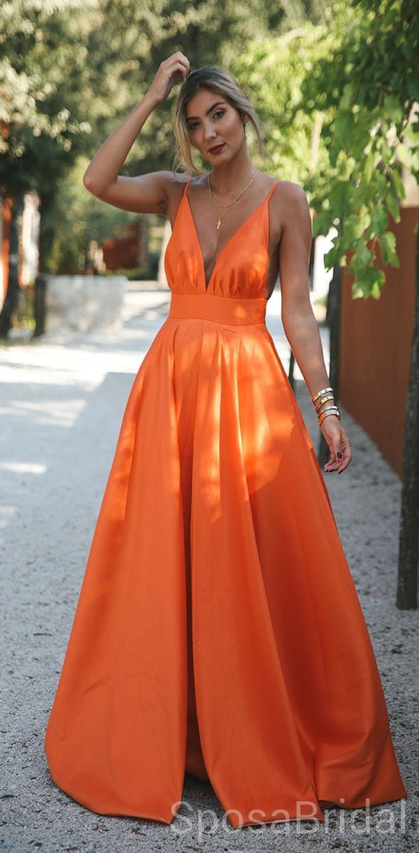 cheap orange prom dresses