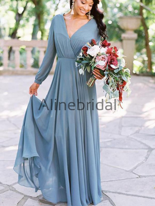 chiffon dusty blue dress