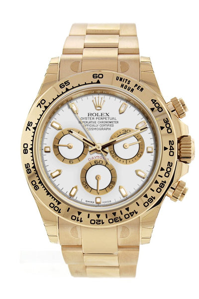 rolex daytona gold with white face