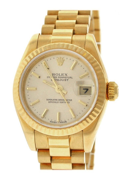 rolex lady president gold