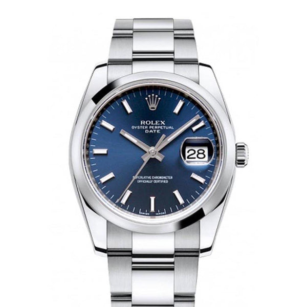 rolex stainless steel blue dial