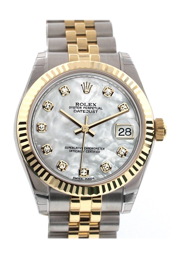 ladies rolex mother of pearl face