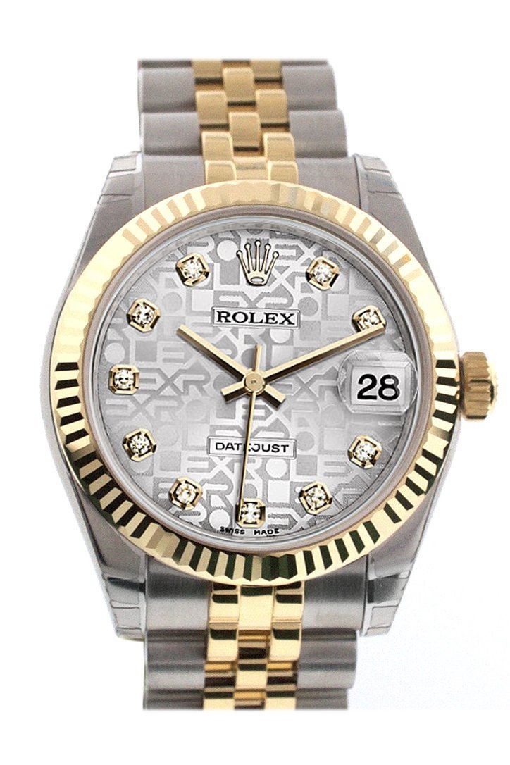 ladies rolex silver jubilee with diamonds