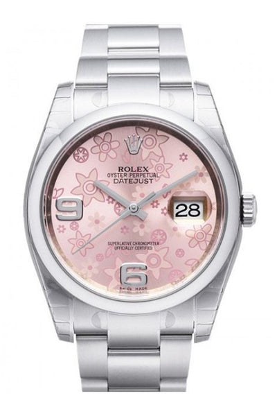 ROLEX 116200 Datejust 36 Pink Floral 