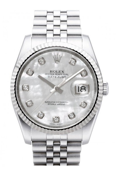 rolex oyster perpetual datejust pearl face